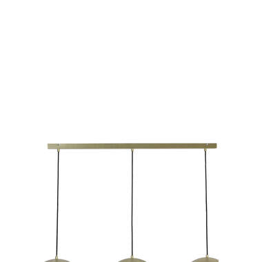 JAICEY 3‑flammige Hängeleuchte mattgold 120 cm, 45 cm Schirme, höhenverstellbar
