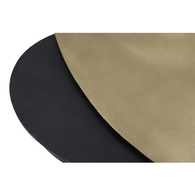 PAXSON Couchtisch-Set S/2, Metallgestell, antik Bronze, 80x48x33 & 103x60x40 cm