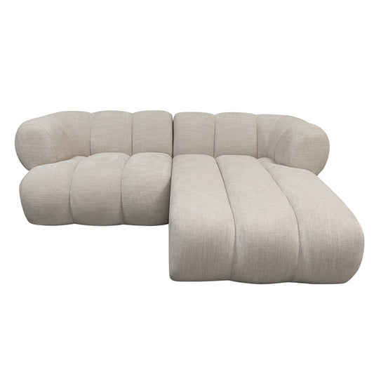 New York 2,5-Sitzer-Sofa - Longchair rechts - Beige
