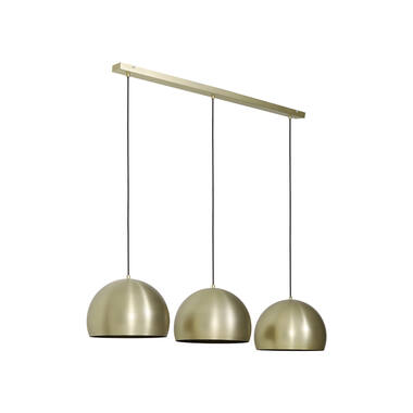 JAICEY 3‑flammige Hängeleuchte mattgold 120 cm, 45 cm Schirme, höhenverstellbar
