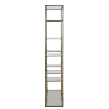 PIUAR Standregal 100x36x200 cm Glas klar Nickel satiniert