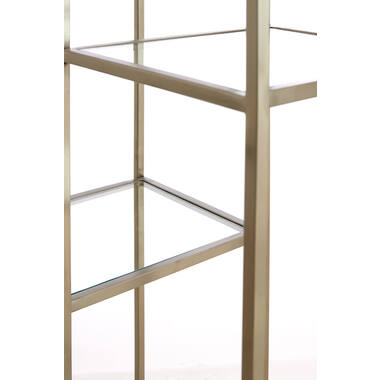 PIUAR Standregal 100x36x200 cm Glas klar Nickel satiniert