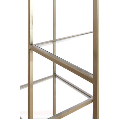 PIUAR Standregal 100x36x200 cm Glas klar Nickel satiniert