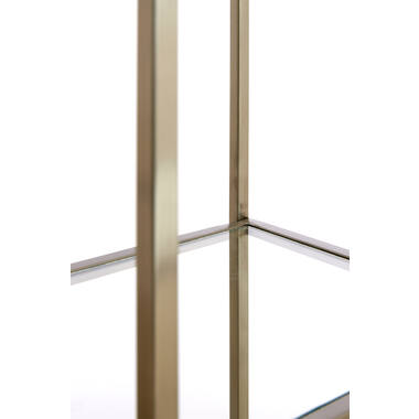 PIUAR Standregal 100x36x200 cm Glas klar Nickel satiniert