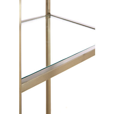 PIUAR Standregal 100x36x200 cm Glas klar Nickel satiniert
