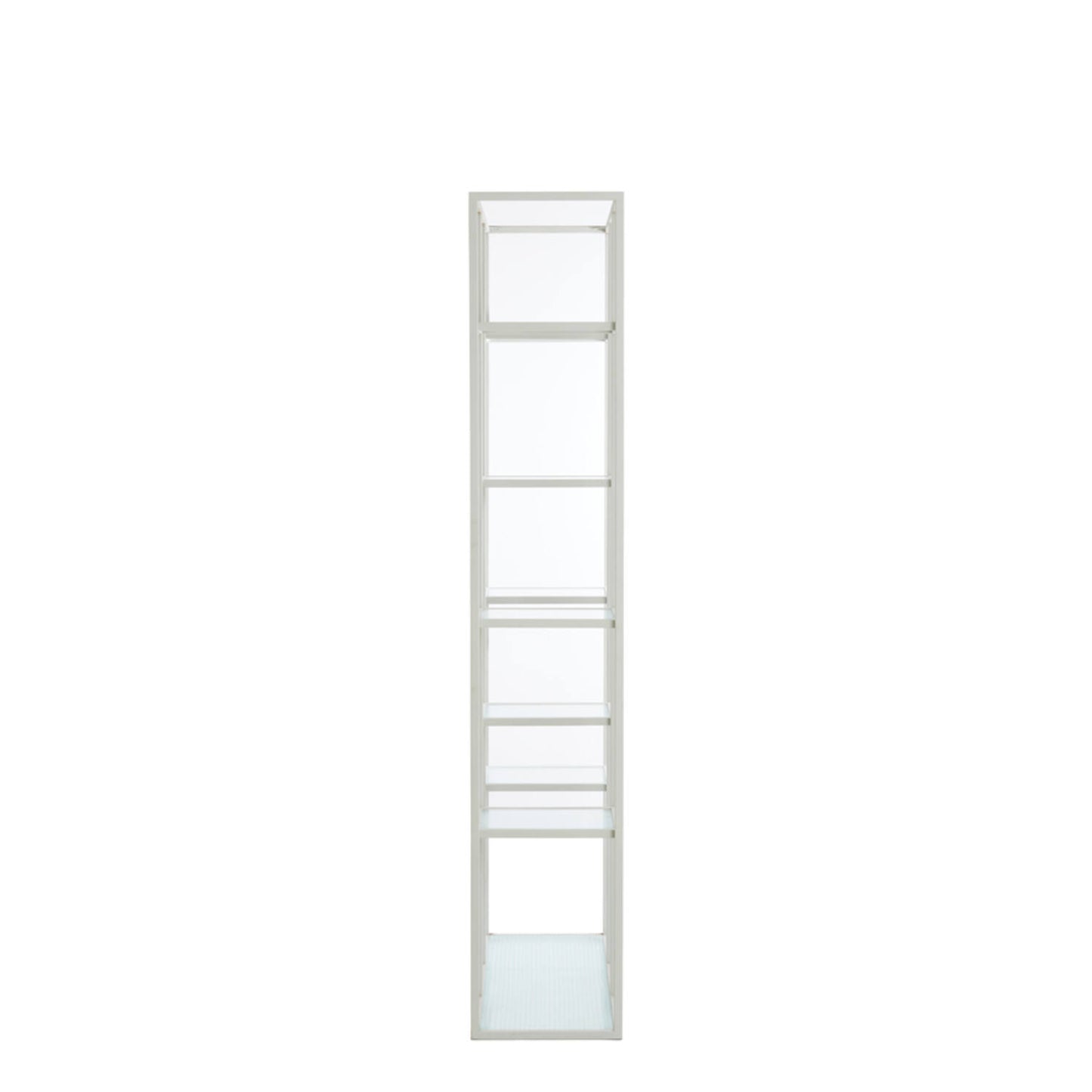 PIUAR Standregal 100x36x200 cm Glasklar Creme Offenes Modernes Metallregal