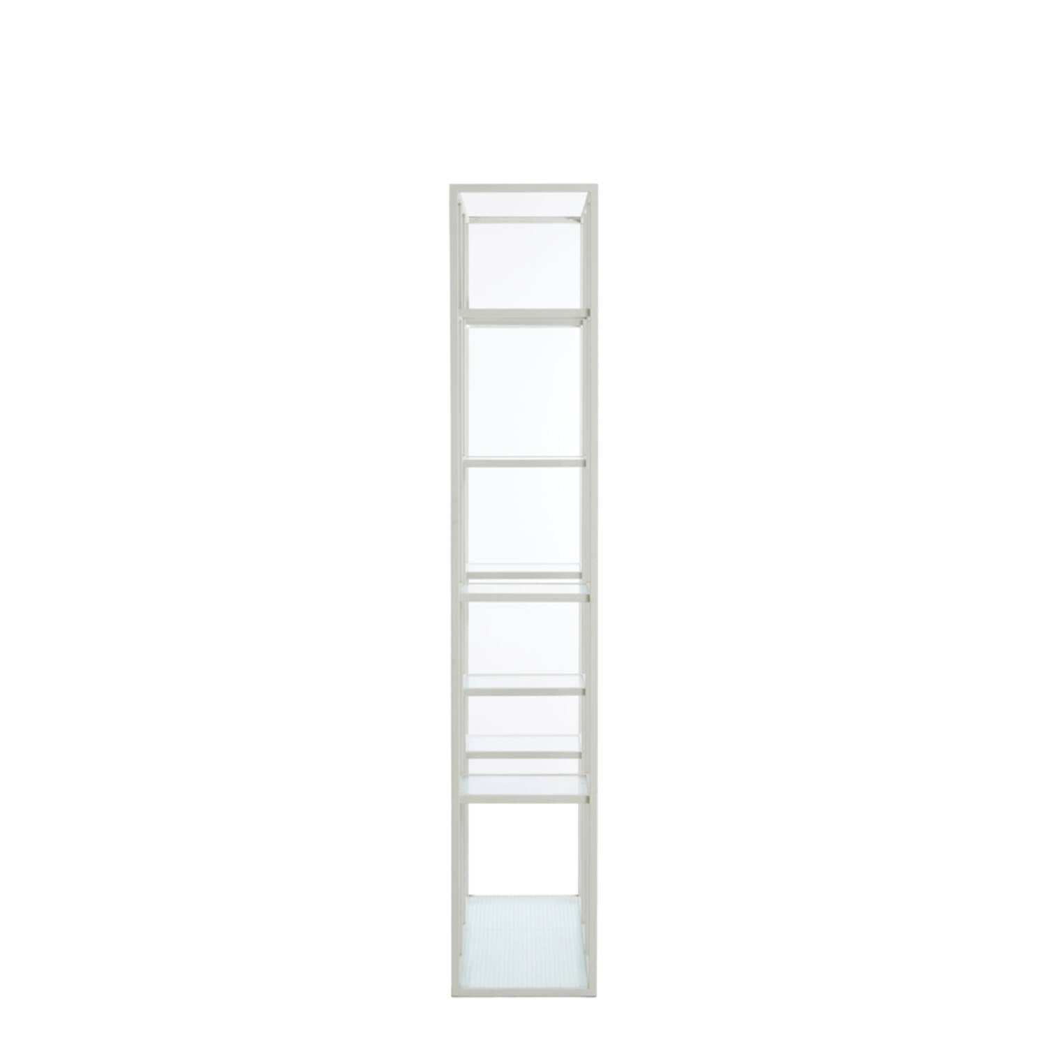 PIUAR Standregal 100x36x200 cm Glasklar Creme Offenes Modernes Metallregal