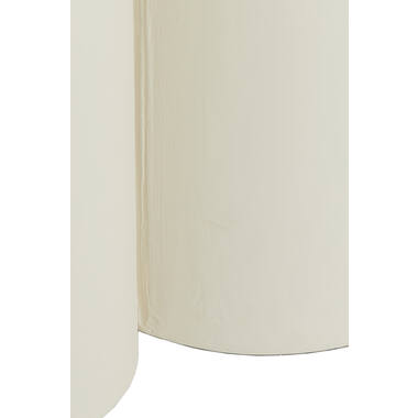 Runder Esstisch MIZUHO Ø130 cm creme Holzgestell modern pflegeleicht