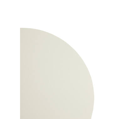 Runder Esstisch MIZUHO Ø130 cm creme Holzgestell modern pflegeleicht