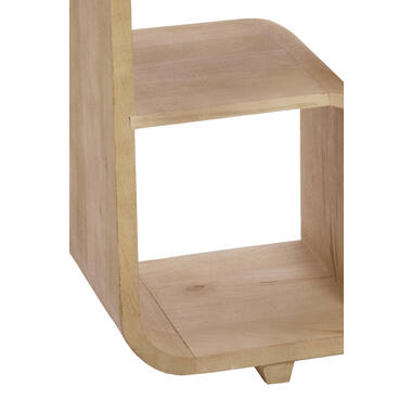 Standregal LABARE 100x30x200 cm matt natur, offenes Holzregal für Wohnzimmer