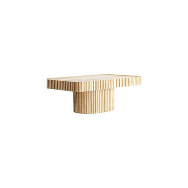 KIOTO Couchtisch Mangoholz 120×70×42 cm, rechteckig, naturell, stabil