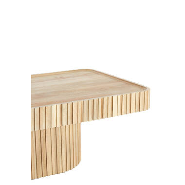 KIOTO Couchtisch Mangoholz 120×70×42 cm, rechteckig, naturell, stabil