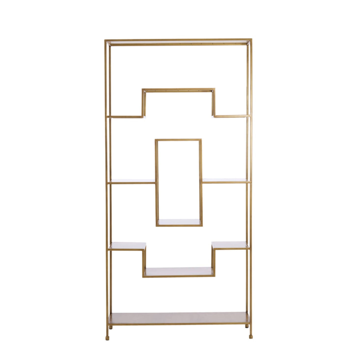 REZINA Standregal 100x30x205 cm offenes Antik Bronze Metallregal Design