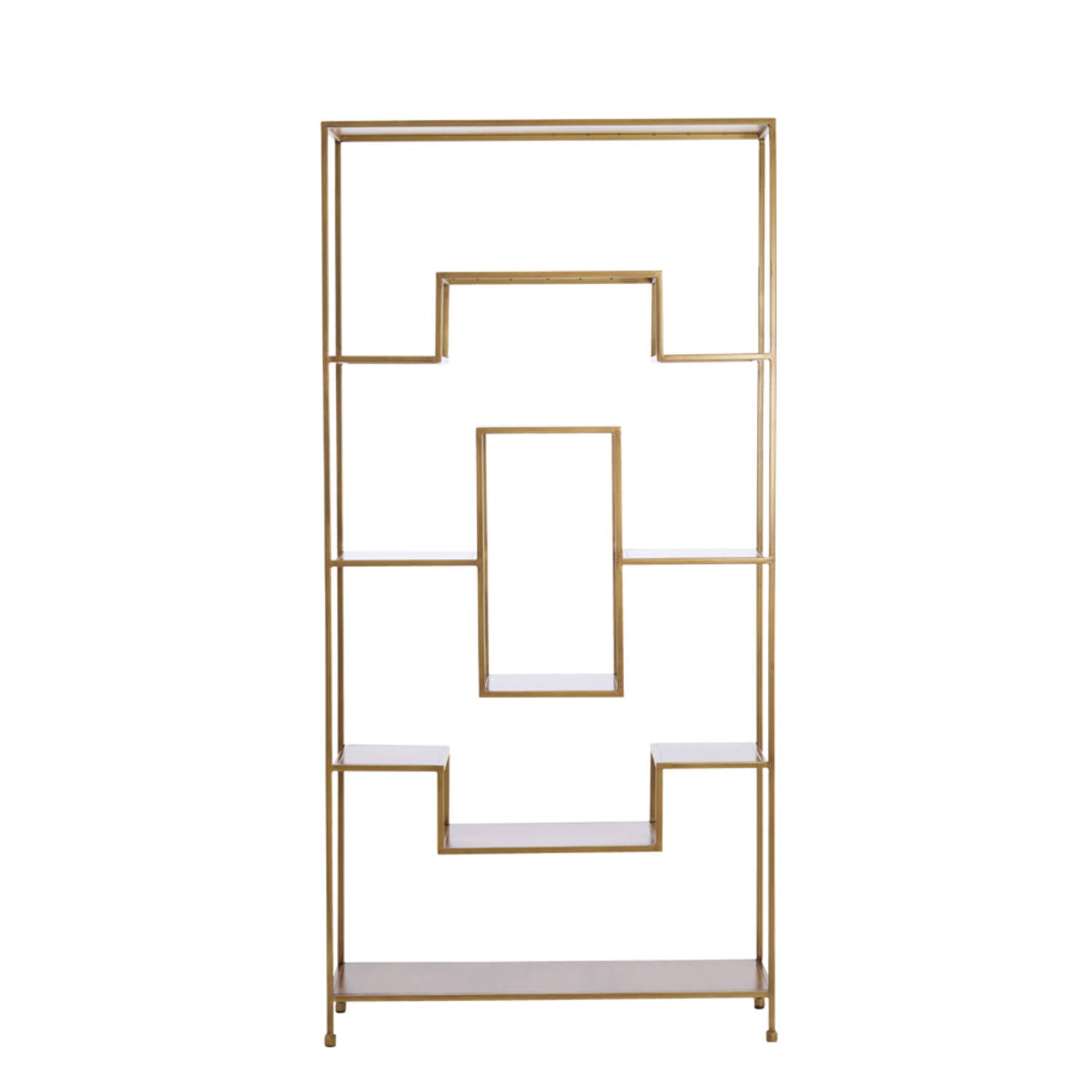 REZINA Standregal 100x30x205 cm offenes Antik Bronze Metallregal Design