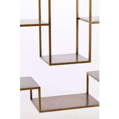 REZINA Standregal 100x30x205 cm offenes Antik Bronze Metallregal Design