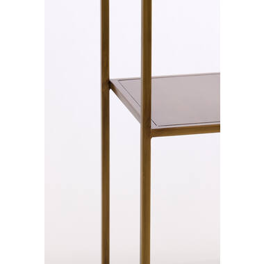 REZINA Standregal 100x30x205 cm offenes Antik Bronze Metallregal Design