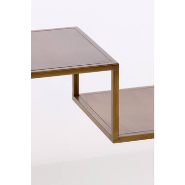 REZINA Standregal 100x30x205 cm offenes Antik Bronze Metallregal Design