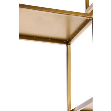 REZINA Standregal 100x30x205 cm offenes Antik Bronze Metallregal Design