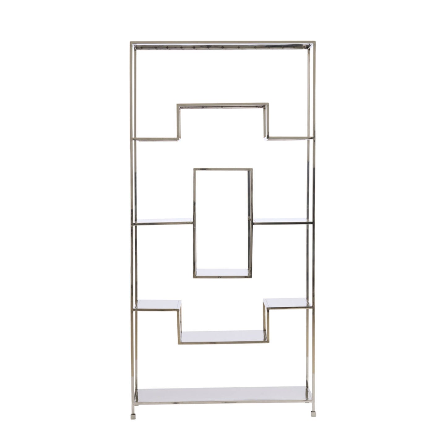 Standregal REZINA Nickel 100x30x205 cm Metall Regal modern