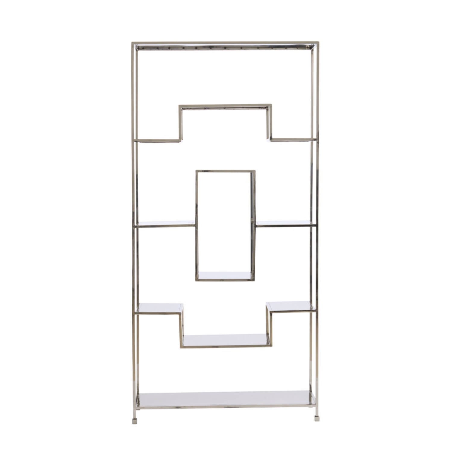 Standregal REZINA Nickel 100x30x205 cm Metall Regal modern