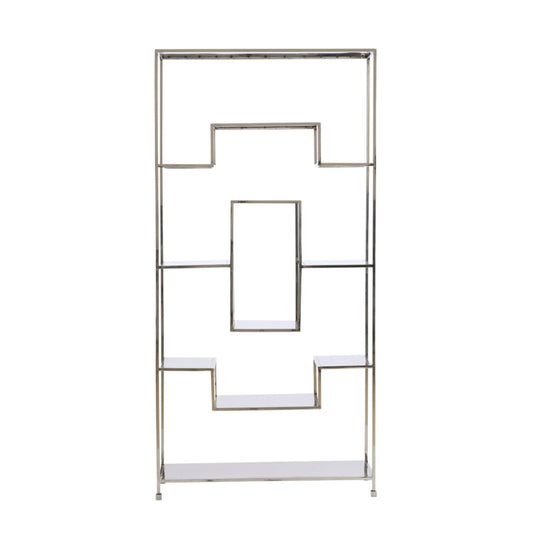 Standregal REZINA Nickel 100x30x205 cm Metall Regal modern