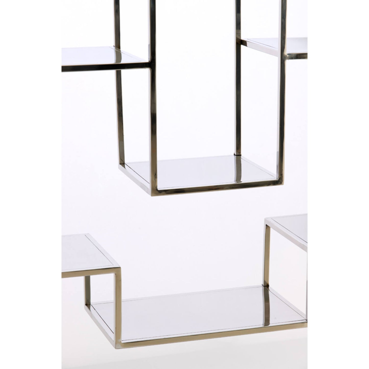 Standregal REZINA Nickel 100x30x205 cm Metall Regal modern