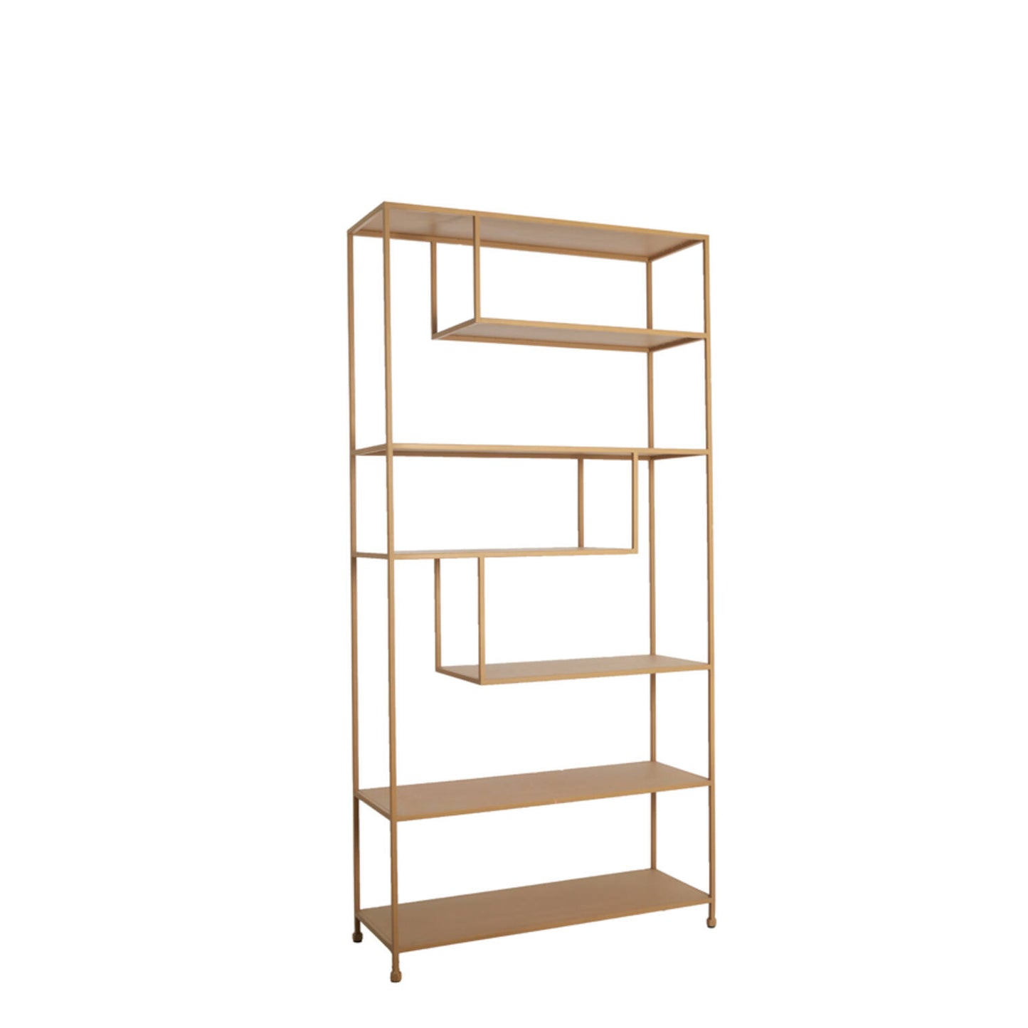 YLAYA Standregal 100x35x203 cm Beige, Offenes Regal Stauraum Modern