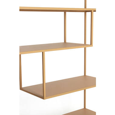 YLAYA Standregal 100x35x203 cm Beige, Offenes Regal Stauraum Modern