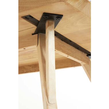 Esstisch QUENZA 200x100x76 cm Mangoholz naturell massiv rechteckig modern