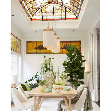 Esstisch QUENZA 200x100x76 cm Mangoholz naturell massiv rechteckig modern