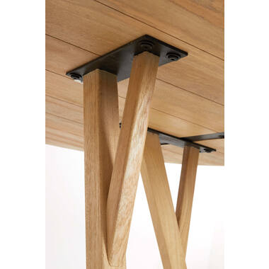 Runder Esstisch QUENZA Mango Massivholz Ø140 cm Natur