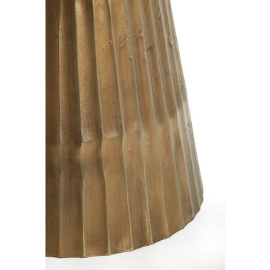 LEYDA Esstisch Ø100 cm Marmor Weiß Tischplatte Antik-Bronze Fuß