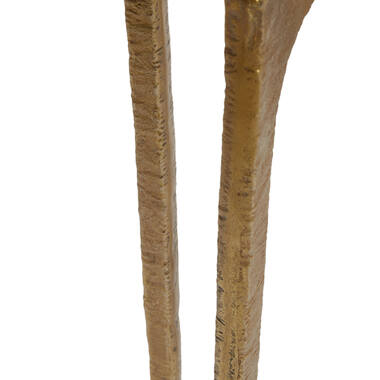 KANAE Set Couchtische Ø65/Ø76 cm Travert Sand mit Bronzebeinen