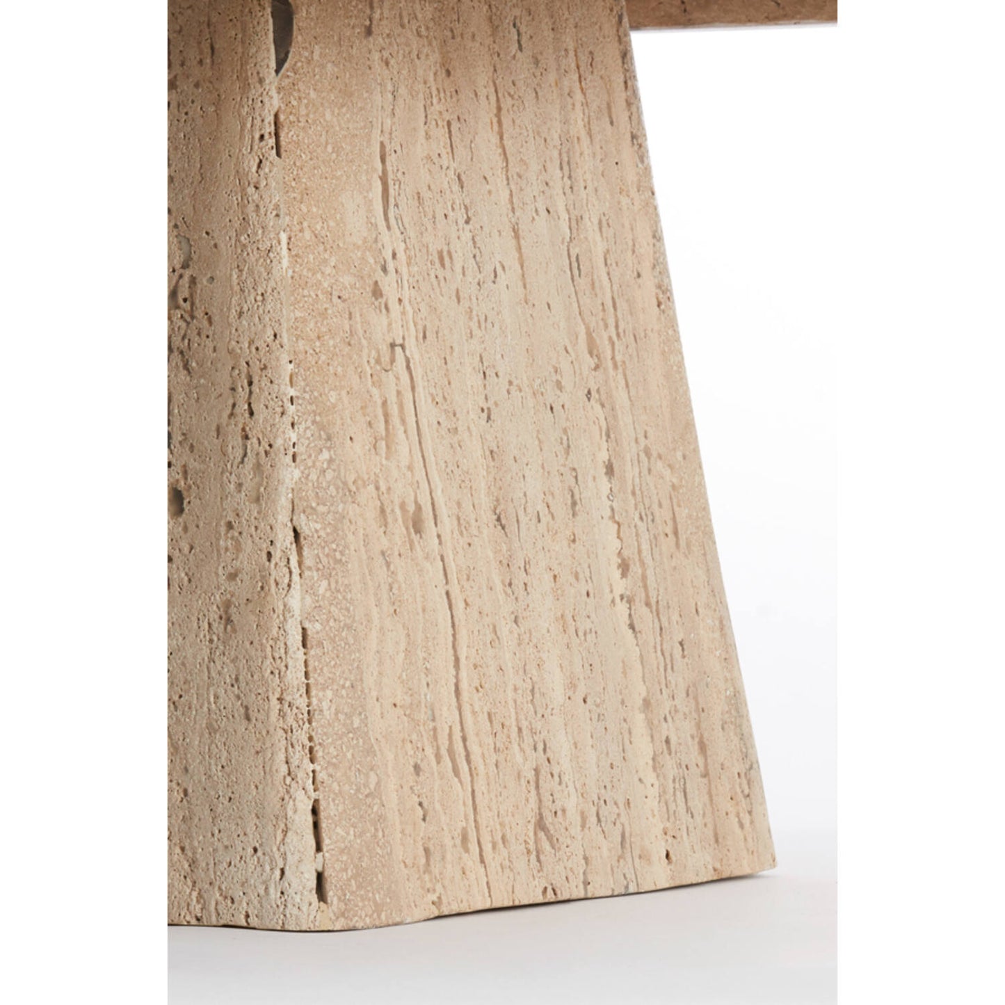 Moderner KEPAMI Couchtisch Travertin Sand 60x60x36 cm Massiv Minimalistisch