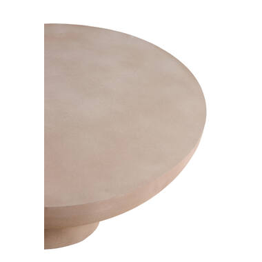 Polinna Rund-Couchtisch Ø90×30 cm Matt Sand, Moderner Beistelltisch, Stabil