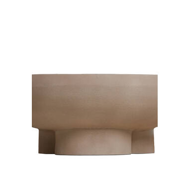 Polinna Rund-Couchtisch Ø90×30 cm Matt Sand, Moderner Beistelltisch, Stabil