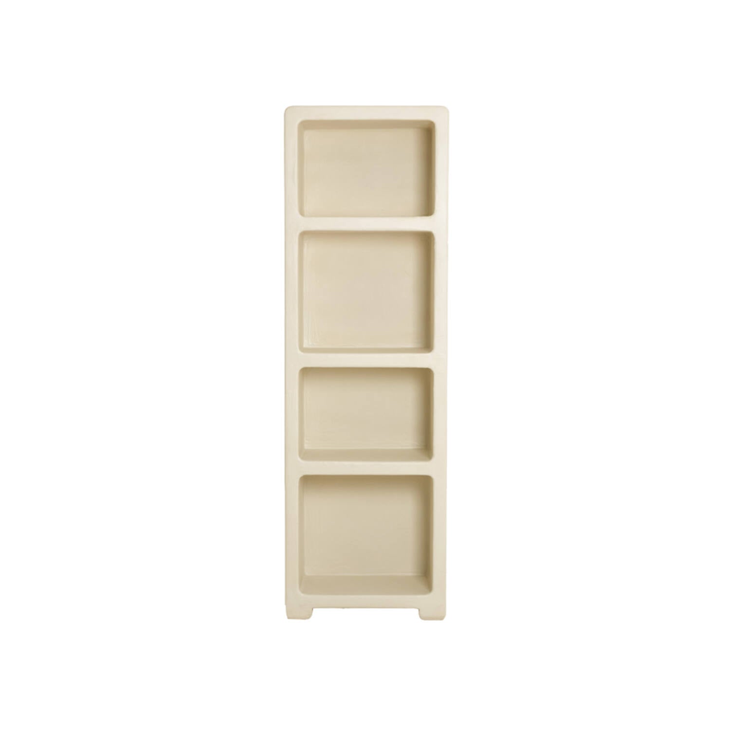 NALUNO Hochschrank Beige 60×35×190 cm Holz Regal Schrank