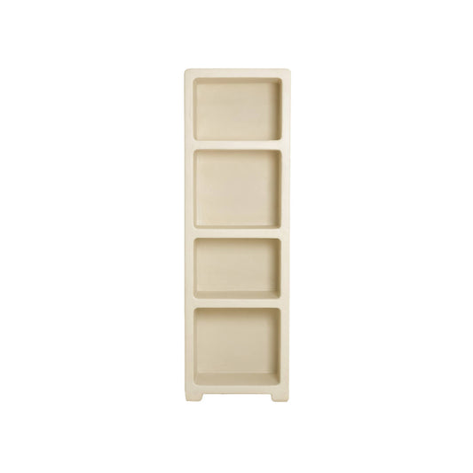 NALUNO Hochschrank Beige 60×35×190 cm Holz Regal Schrank