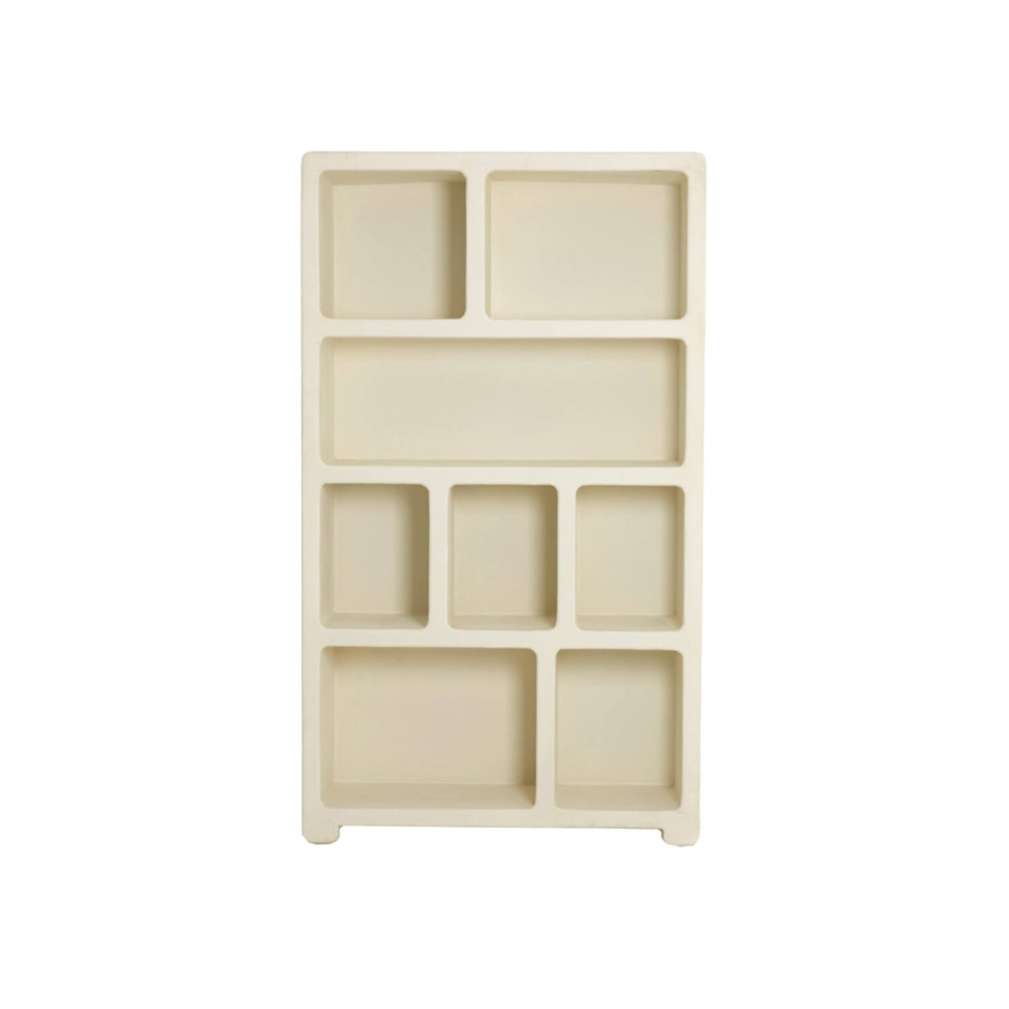 NAHUA Schrank 110×35×190 cm Beige mit offenen Fächern