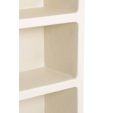 NAHUA Schrank 110×35×190 cm Beige mit offenen Fächern