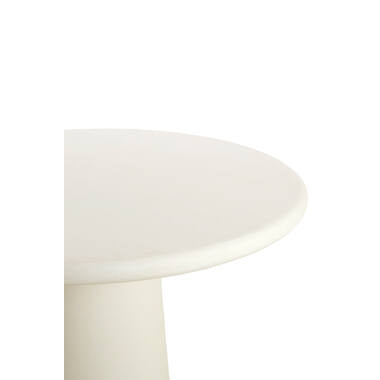 Runder Esstisch KULONA Ø140 cm Creme, Massivholz-Optik, 76 cm Höhe