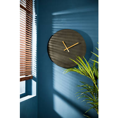 Antike große Wanduhr LICOLA 59 cm Metall, matt schwarze Zeiger