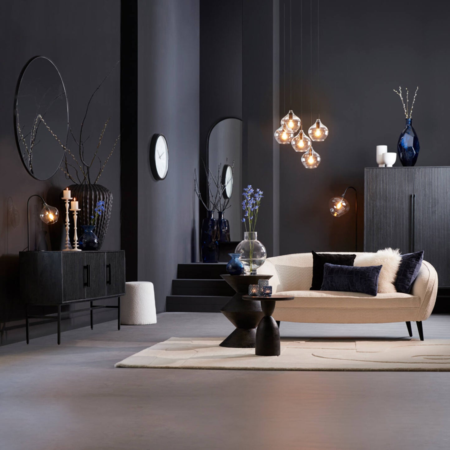 Feres Wandspiegel matt schwarz