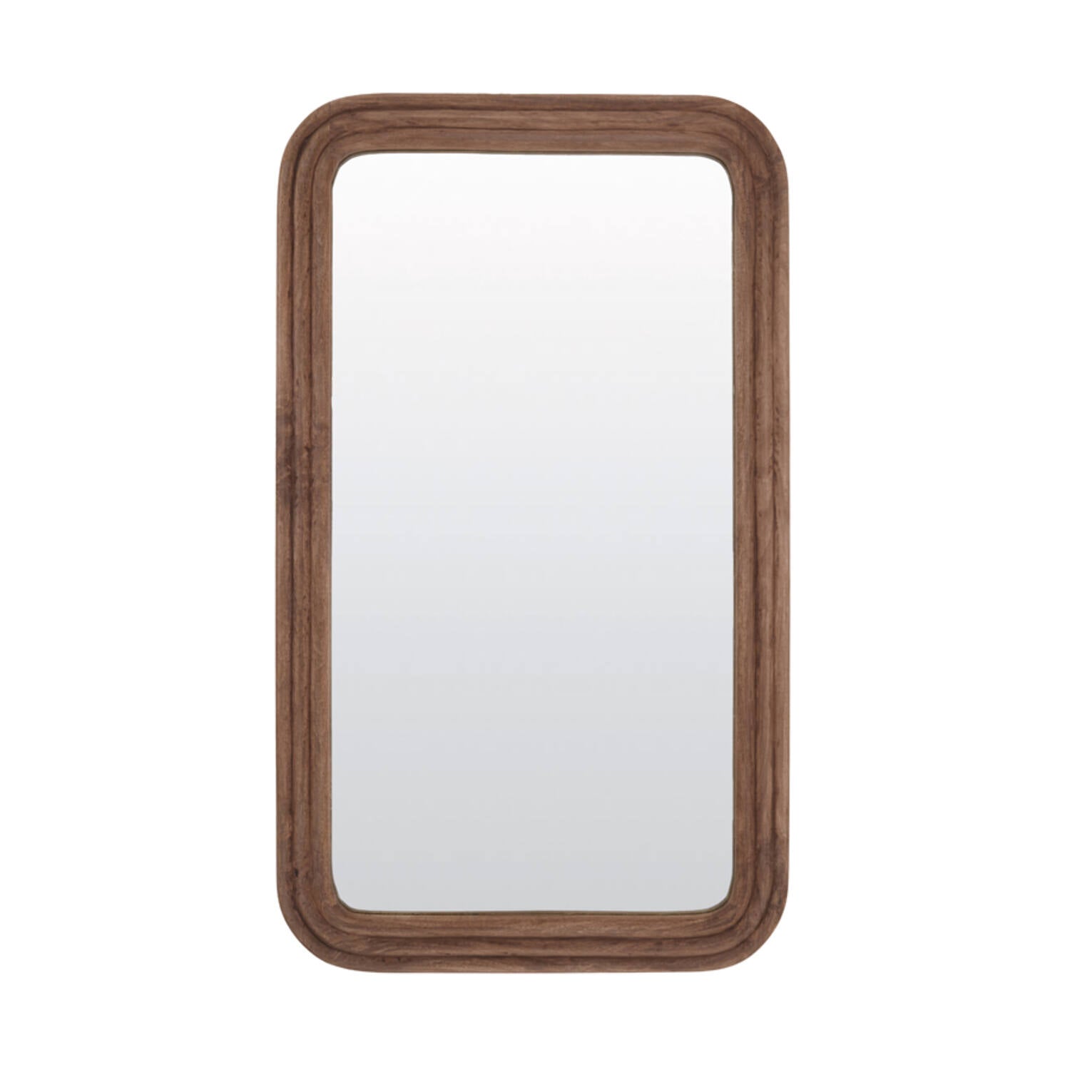 Großer dekorativer Wandspiegel FLORIAS 100x4x169 cm Holzrahmen Braun