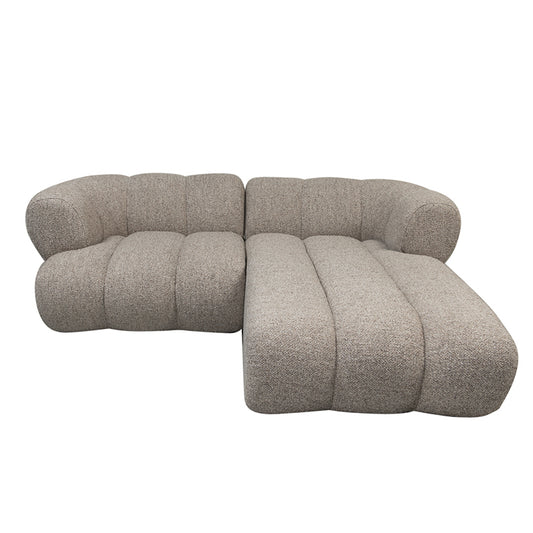 New York 2,5-Sitzer-Sofa - Longchair rechts - Sand Boucle