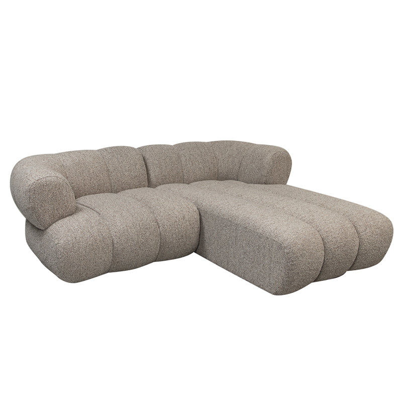 New York 2,5-Sitzer-Sofa - Longchair rechts - Sand Boucle