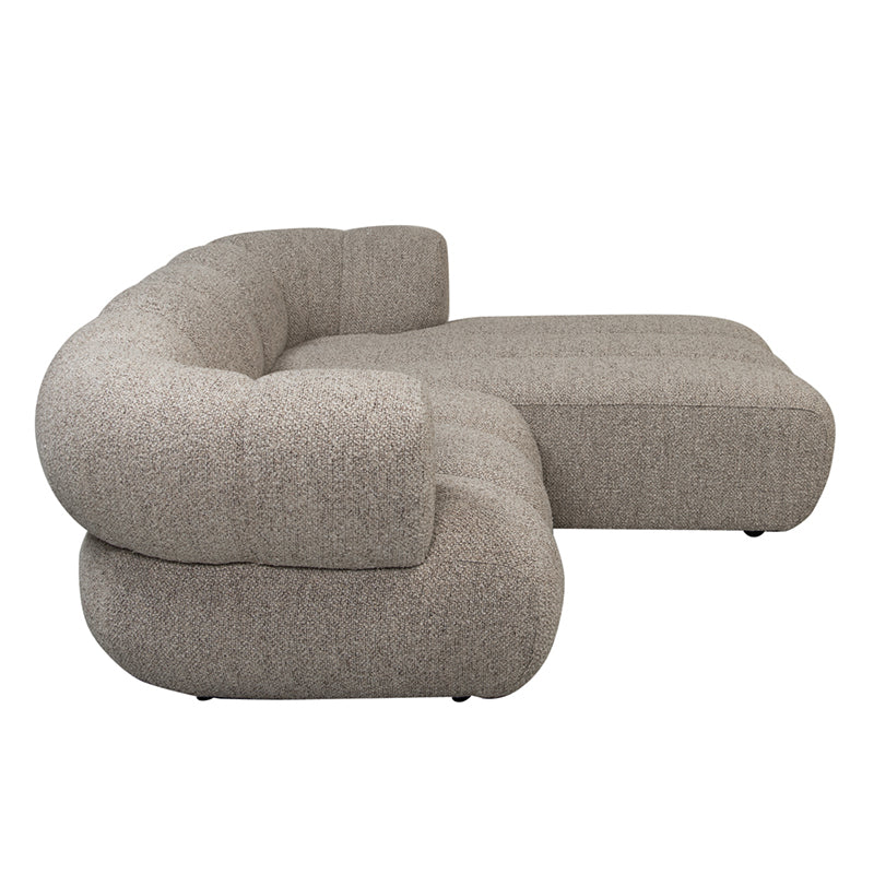 New York 2,5-Sitzer-Sofa - Longchair rechts - Sand Boucle