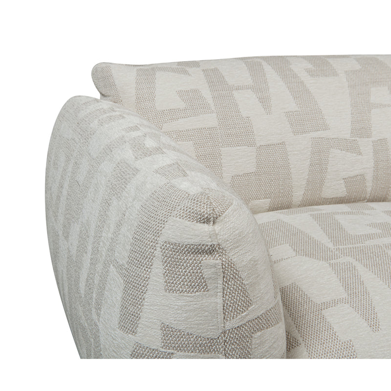 Amsterdam 2,5-Sitzer + Ottoman - White Glyphen