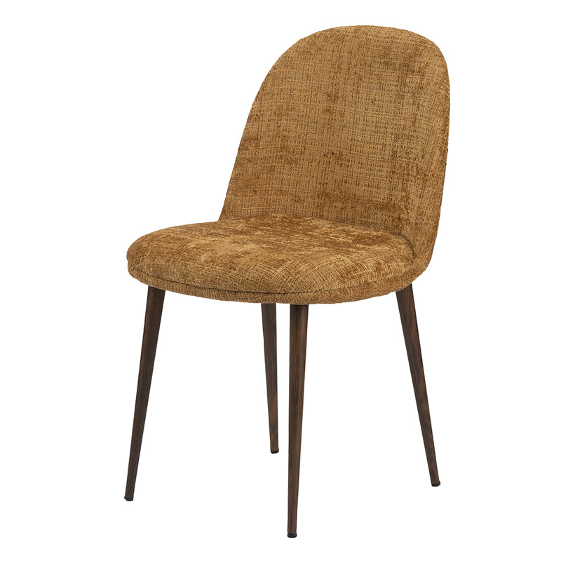 Egg Chair 3D-gedruckt Polsterstuhl mit Metallbeinen, ergonomisch, Gold