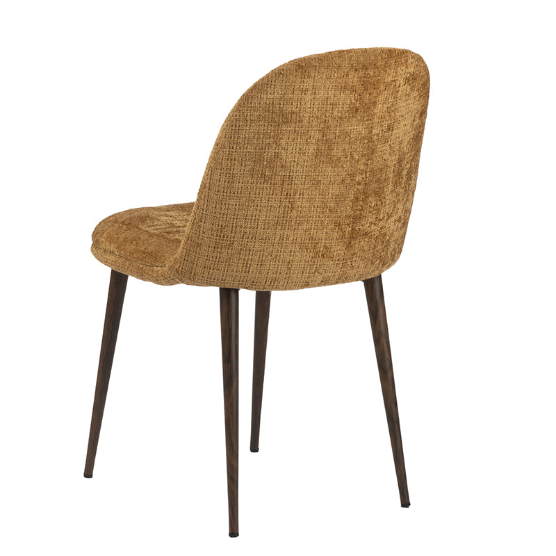 Egg Chair 3D-gedruckt Polsterstuhl mit Metallbeinen, ergonomisch, Gold